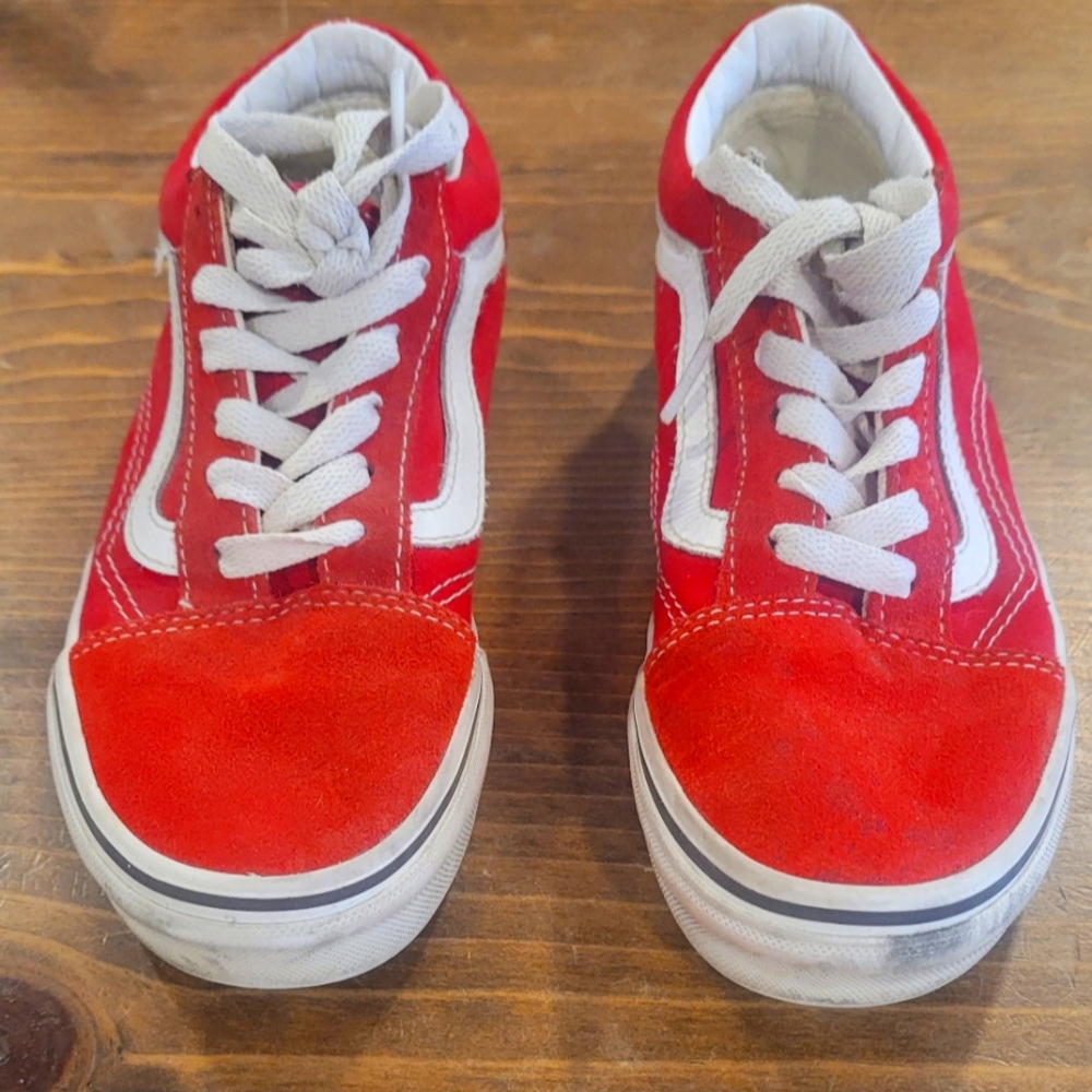 Vans Red Suede Sneakers Kids 2.5